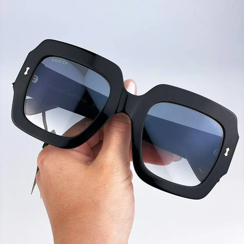 Gucci GG1111S 001 Sunglasses Black Grey Gradient Square Unisex